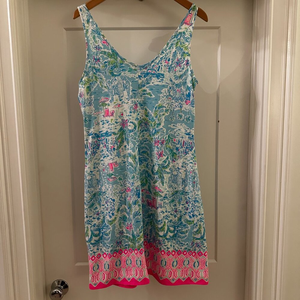 Lilly Pulitzer Adrianna Tank Sundress Dress in What a Lovely Place - Size Large